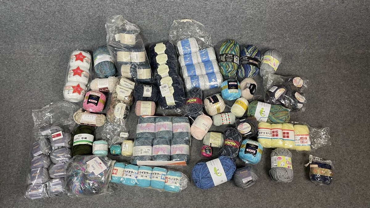 毛糸 材料 色々 帯付き まとめ 編み物 手芸 ハンドメイド 大量セット拍卖