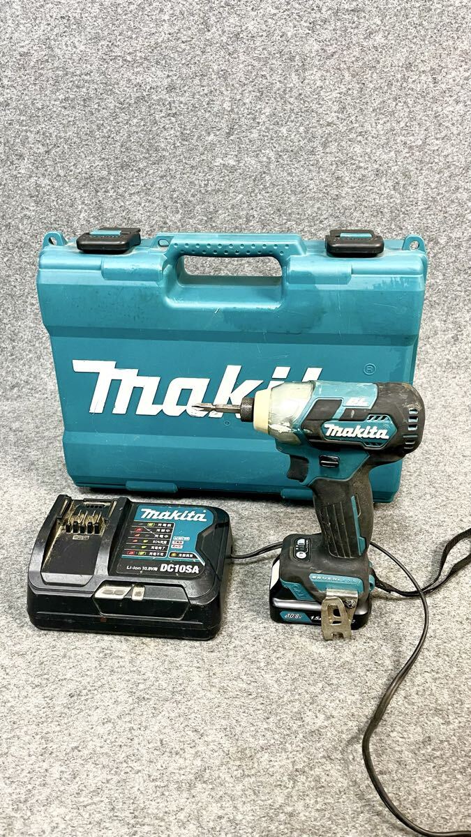 makita マキタ モデル TD111D 充電式インパクトドライバ 充電器 DC10SA 付き ケースあり 動作品拍卖