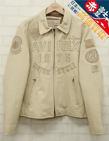 3J7547/AVIREX ゴートレザージャケット 40周年 6151097 アヴィレックス拍卖