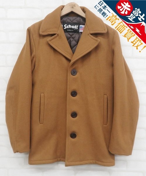 3J7357/Schott シングルPコート USA製 ショット ピーコート サイズ32拍卖