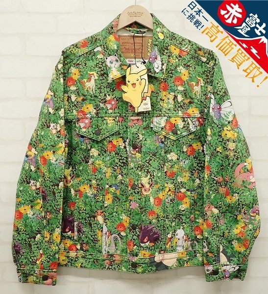 9T7212/未使用品 Levi's×Pokemon トラッカーデニムジャケット リーバイス ポケモン拍卖
