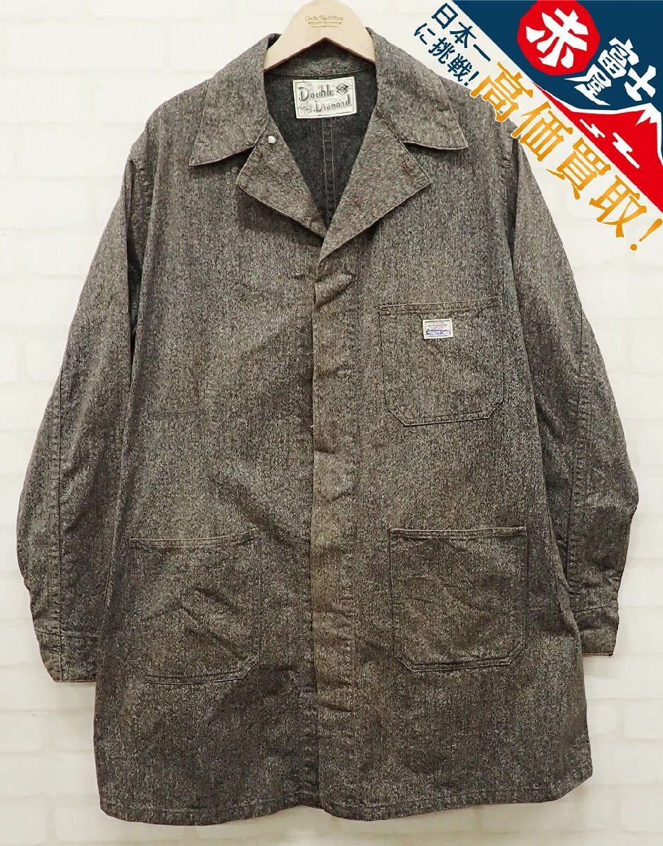 9T6890/JOE McCOY ブラックシャンブレーショップコート ジョーマッコイ拍卖