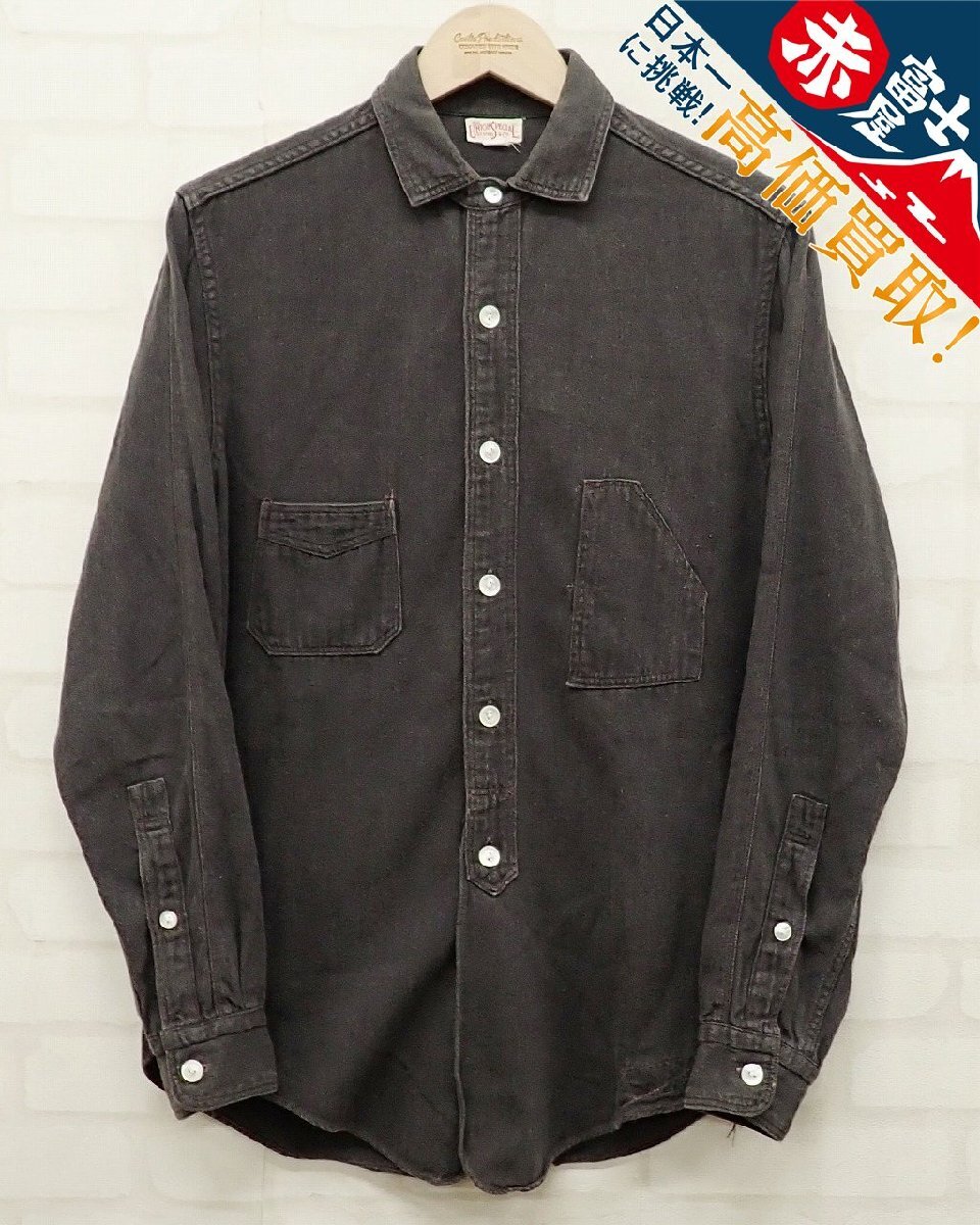 9T6851/フリーホイーラーズ トラックウォーカーシャツ コットンウールヘリンボーン FREEWHEELERS拍卖