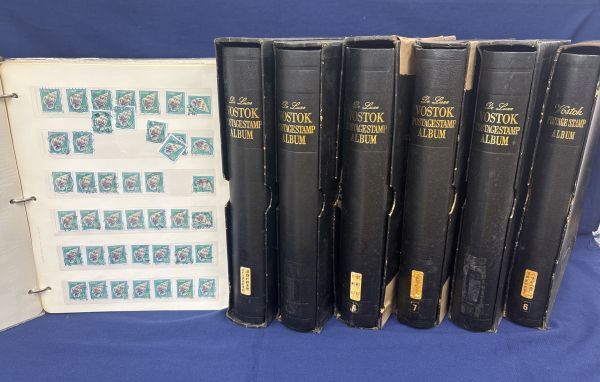 〇【同梱不可】VOSTOK POSTAGE STAMP ALBUM 消印切手アルバム7冊セット(梵鐘/オオイトカケガイ/モンシロチョウなど)〇sd65拍卖