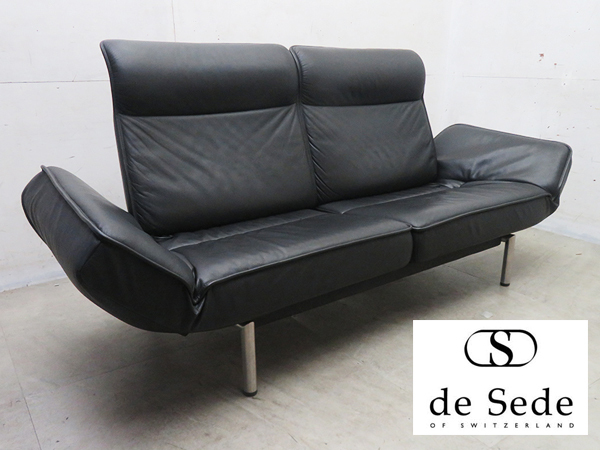 ■P330■美品■IDC大塚家具■De sede/デセデ■180万■スイス■DS-450■総革■3人掛けソファ■リクライニングシート■ソファベッド拍卖