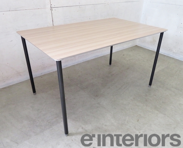 ■P265■美品■インテリアズ■モダンデザイン■アルミ×木目/エルム■TEE■ダイニングテーブル■ミーティングテーブル■デスク■21万円拍卖