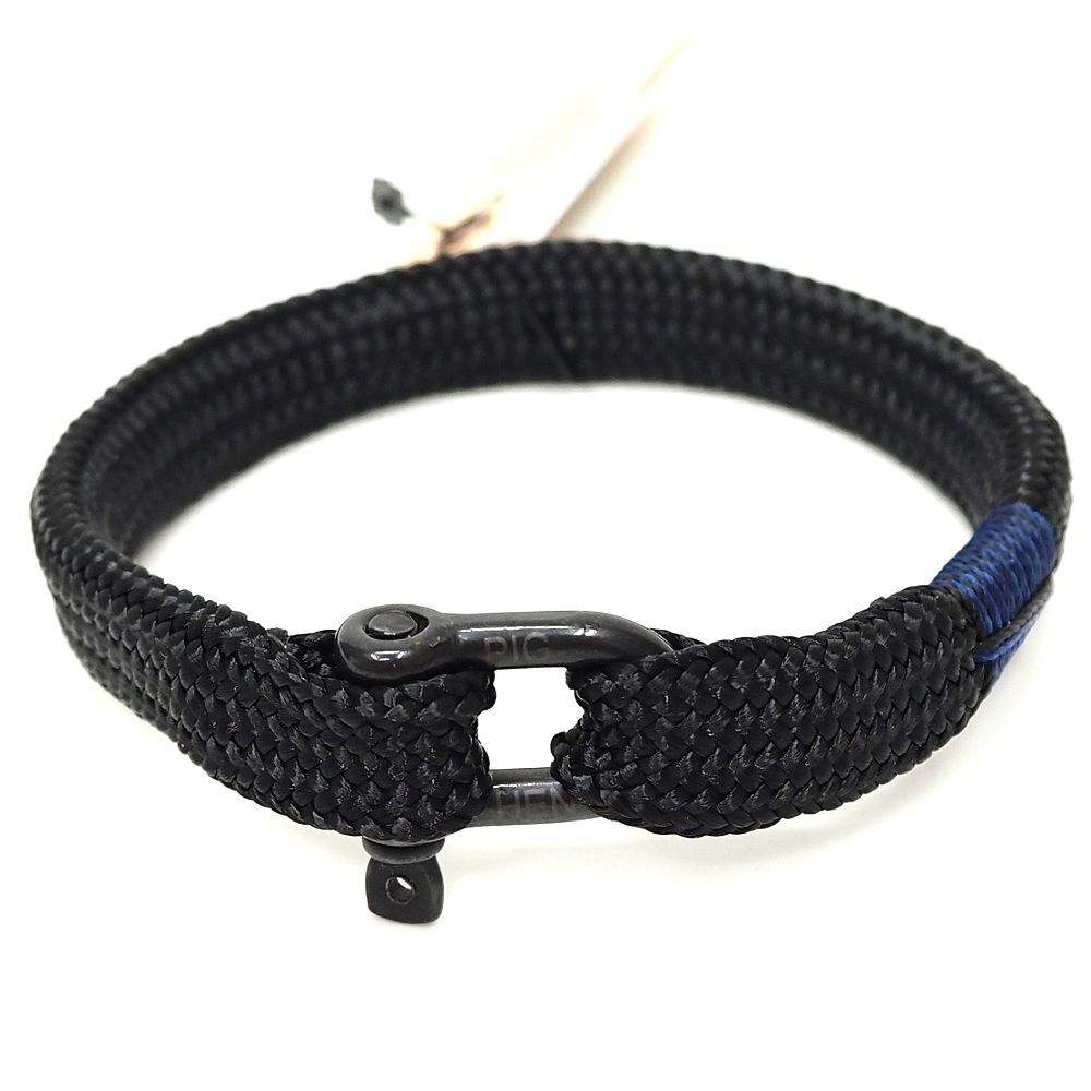 J06125 新品 PIG&HEN/Sharp Simon ブレストレット 【サイズ:L(20cm)】 ブラック ピッグアンドヘン メンズ拍卖