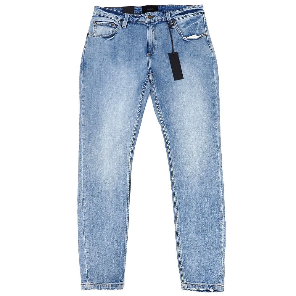 J06170 新品 ROLLA'S/STINGER デニム パンツ 【サイズ:34】 ライトブルー SKINNY FIT ストレッチ ローラス メンズ拍卖