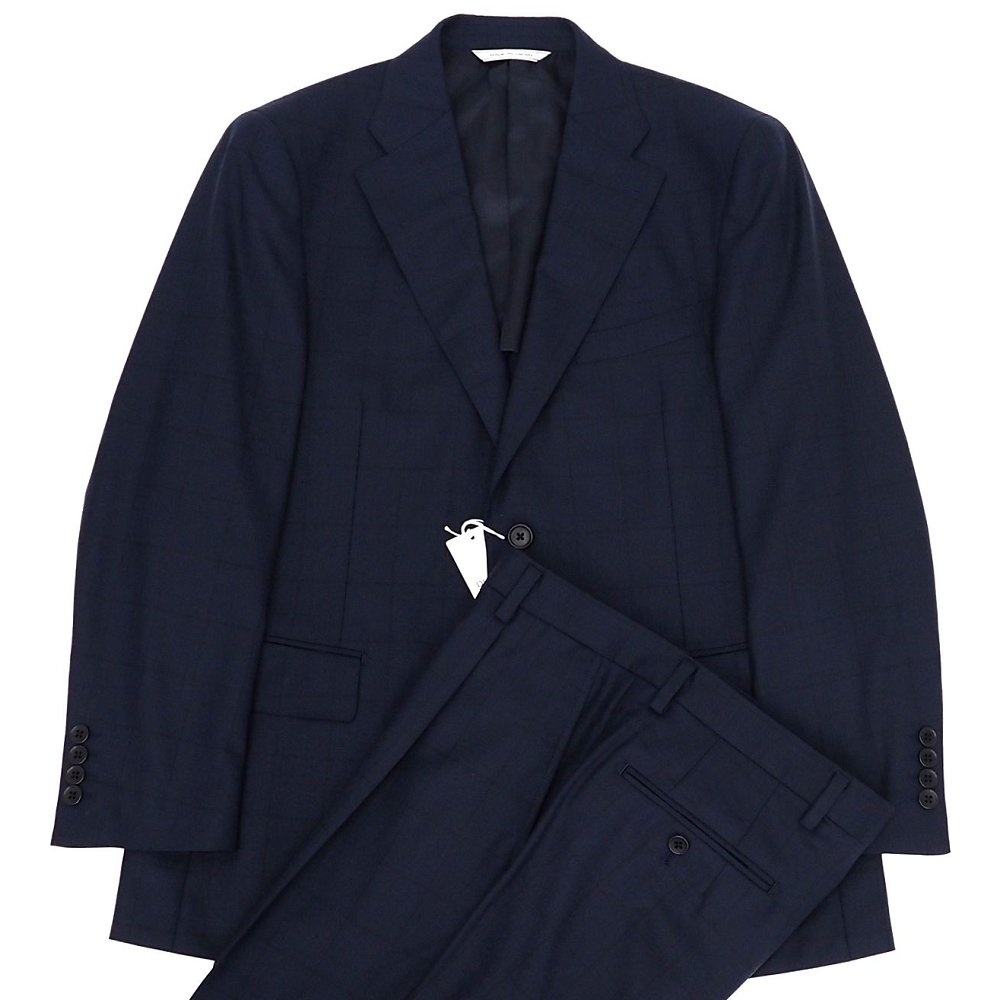 J0650S 未使用品 D'URBAN/スーツ 【サイズ:AB4】 ネイビー 定価99000円 日本製 ダーバン メンズ拍卖