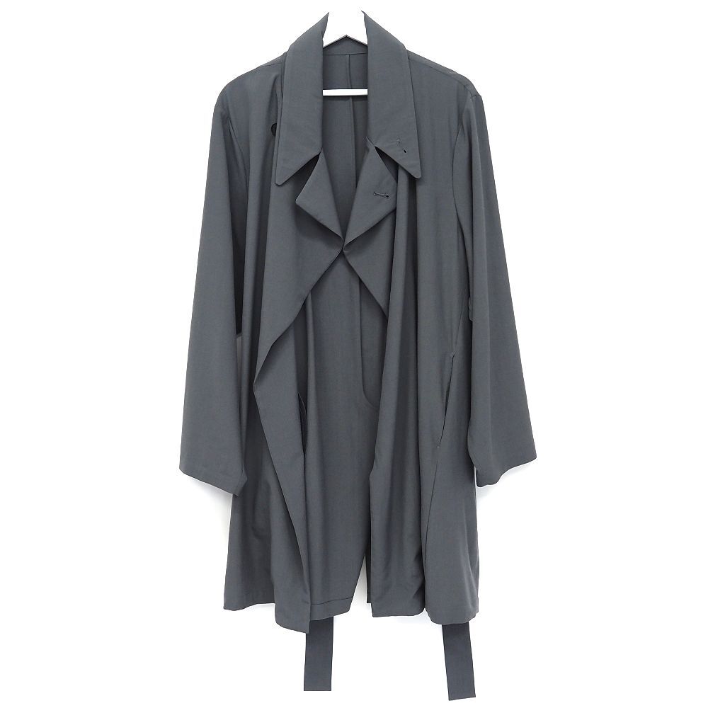 I06169 新品 25SS YOKE/WOOL TROPICAL DOUBLE BREASTED COAT コート 【サイズ:2】 BLUE GRAY 定価74800円 ヨーク メンズ 拍卖