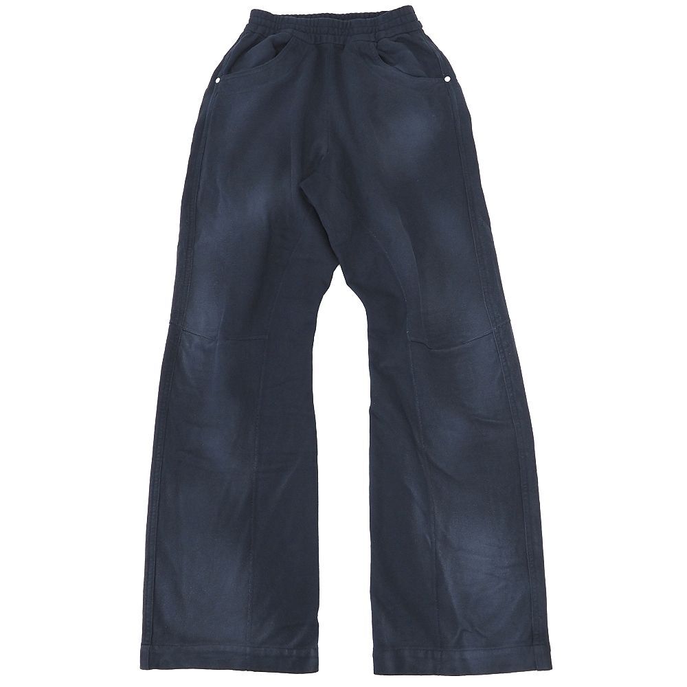 J06260 新品 25SS OMAR AFRIDI/KNEE DARTED FLARE PANTS スウェット パンツ 【サイズ:46】 ネイビー オマールアフリディ メンズ拍卖