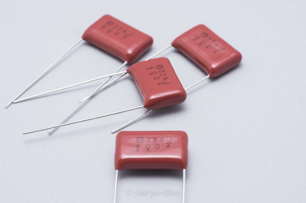Panasonic フィルムコンデンサ ECQE(F)0.22μF/400VDC/5% 224J 4個セットA拍卖