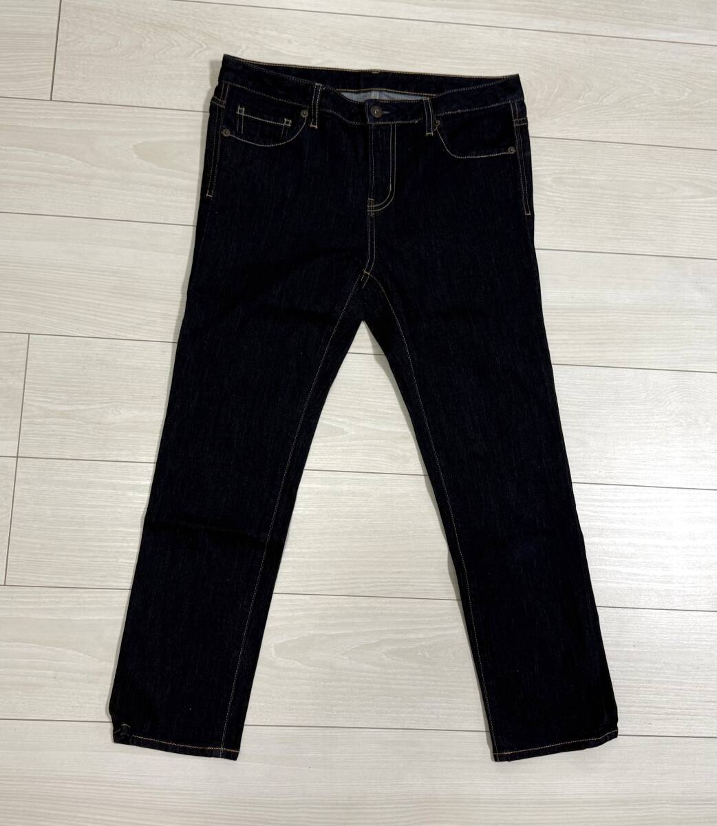 ★GU ジーユー スリムテーパードアンクルジーンズ デニムパンツ Lサイズ 濃紺 レディース 221-297086★拍卖