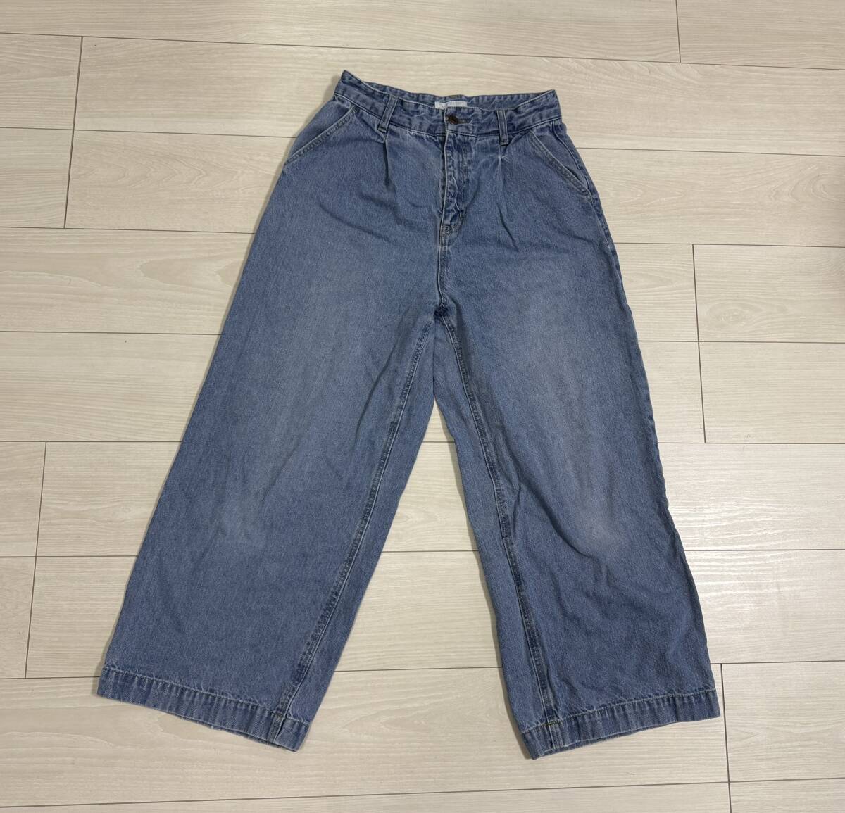 ★タケオキクチ THE SHOP TK ワイドデニムパンツ ジーンズ Lサイズ レディース★拍卖