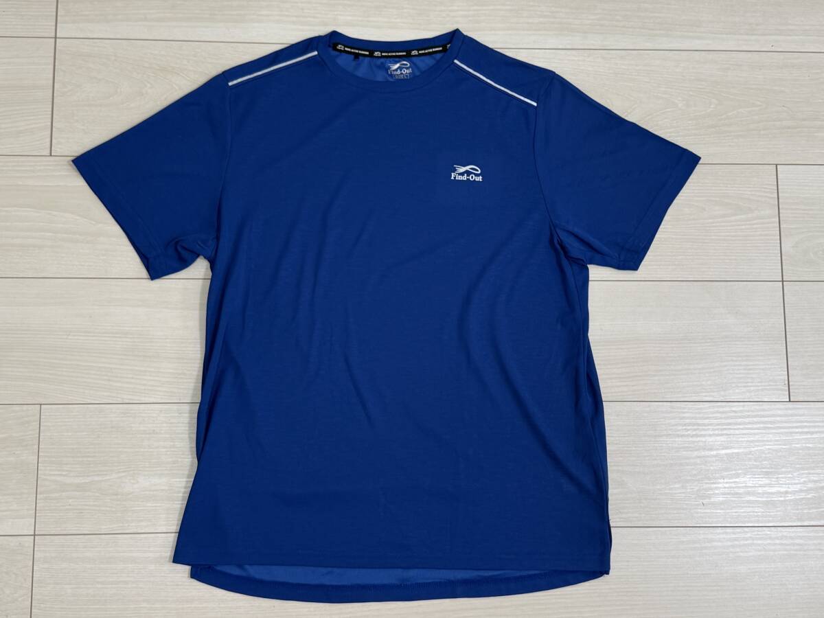 ★ワークマン Find-Out ムーブアクティブ ランニング半袖Tシャツ Lサイズ 青 1328★拍卖