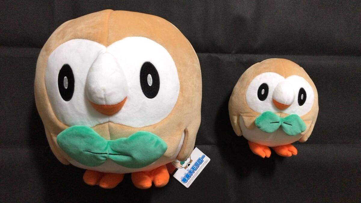 未使用品 タグ付き ポケットモンスター ポケモンセンターオリジナル ぬいぐるみ モクロー 等身大モクロー 2種類セット フィギュア拍卖
