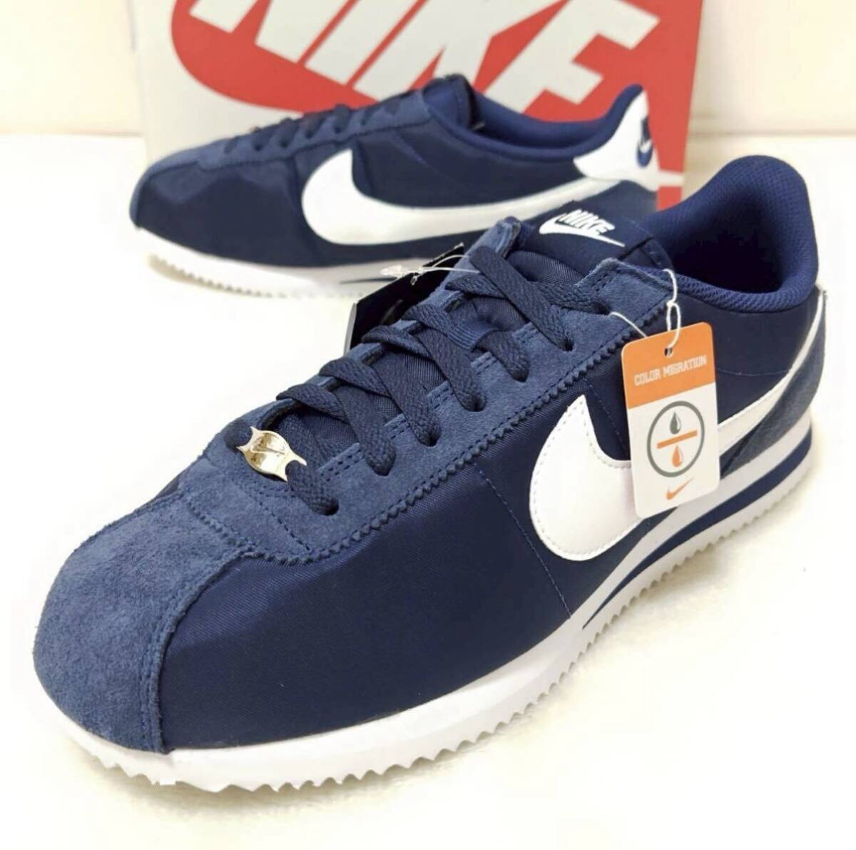 新品◎永遠の定番 通称ナイロンコルテッツ◎【NIKE】ナイキ スニーカー CORTEZ TXT クラシック アメカジ ネイビー us10.5 28.5cm/事拍卖