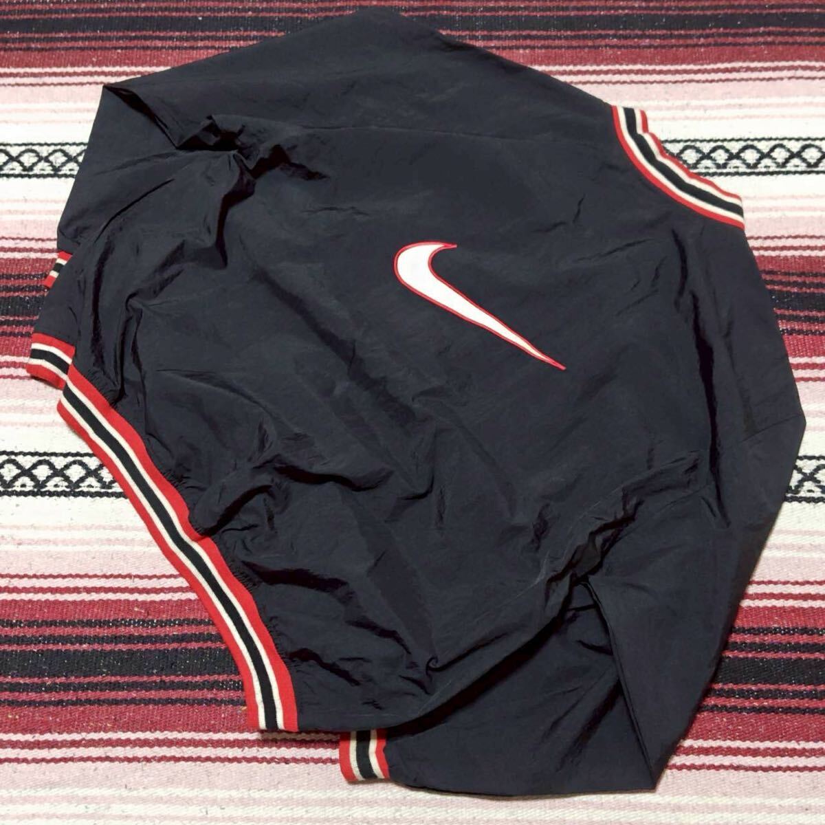 90s 00s ビンテージ◎銀タグ◎【NIKE】ナイキ プルオーバーナイロンジャケット ワイドシルエット Y2Kコーデ 古着 ブラック XL /Y37905ii拍卖