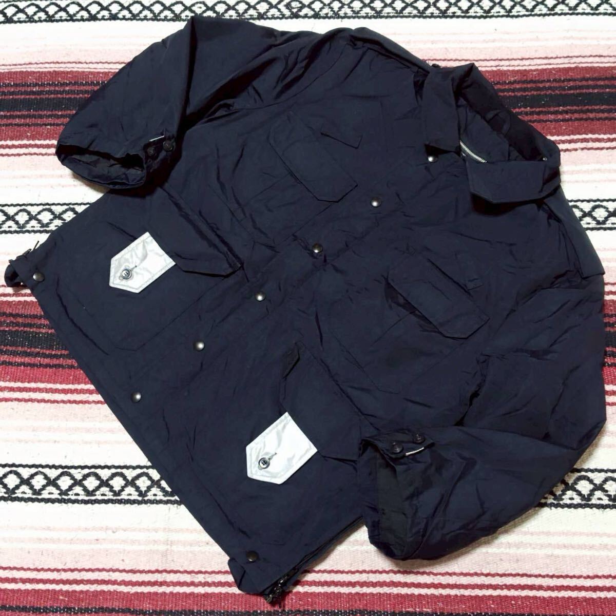 中綿ライナー付き◎【PROTEX】プロテックス ナイロンジャケット アウトドア ツーリング ワークウェア Thinsulate ネイビー 38 /Y38255ji拍卖