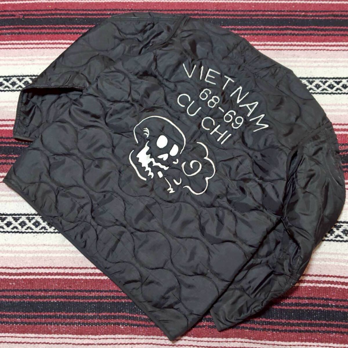 U.S.N VIETNAM刺繍◎【HELIKON-TEX】ヘリコンテックス キルティングジャケット ライナー ミリタリー アメカジ 古着 ブラック M /Y38273ji拍卖