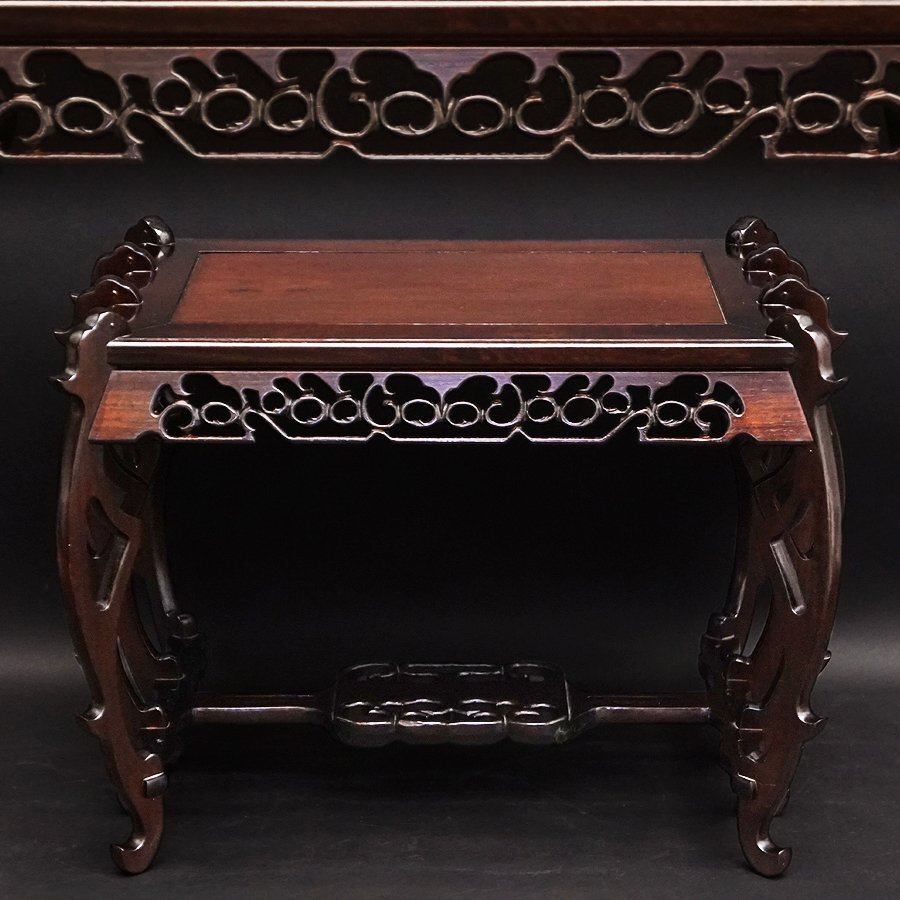 中国美術 中国古玩 八足卓 唐木 花梨 花台 唐物 唐木黄花梨 高卓花台 盆栽台 香炉台 飾台 時代 骨董 木製 古美術品拍卖