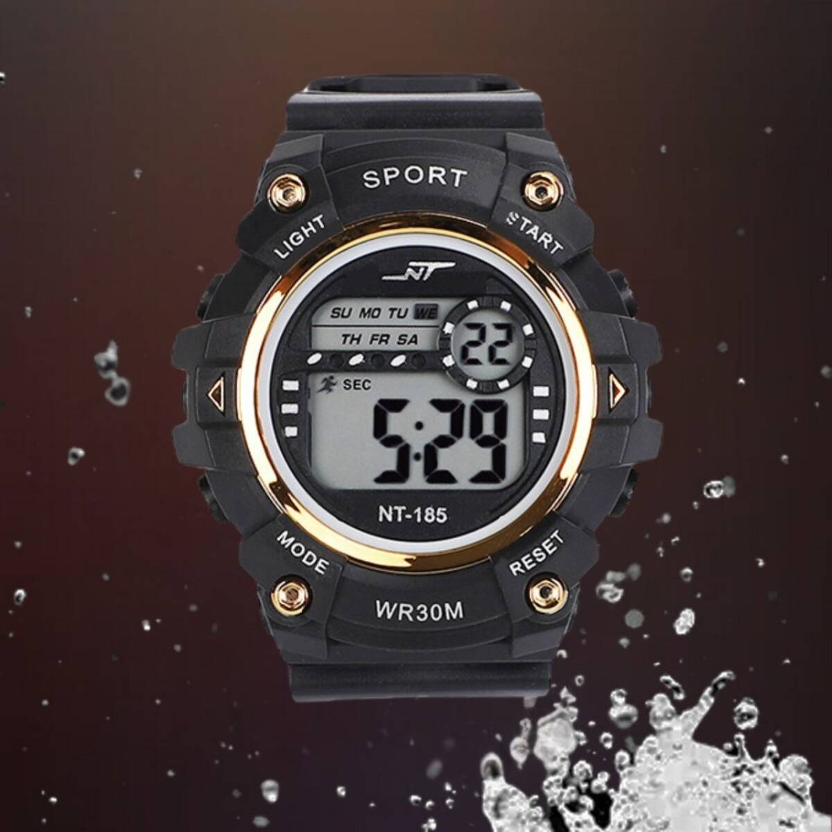 メンズ ベルト レディース デジタル デジタル腕時計 スポーツ 黒 アラーム フチ有 腕時計拍卖