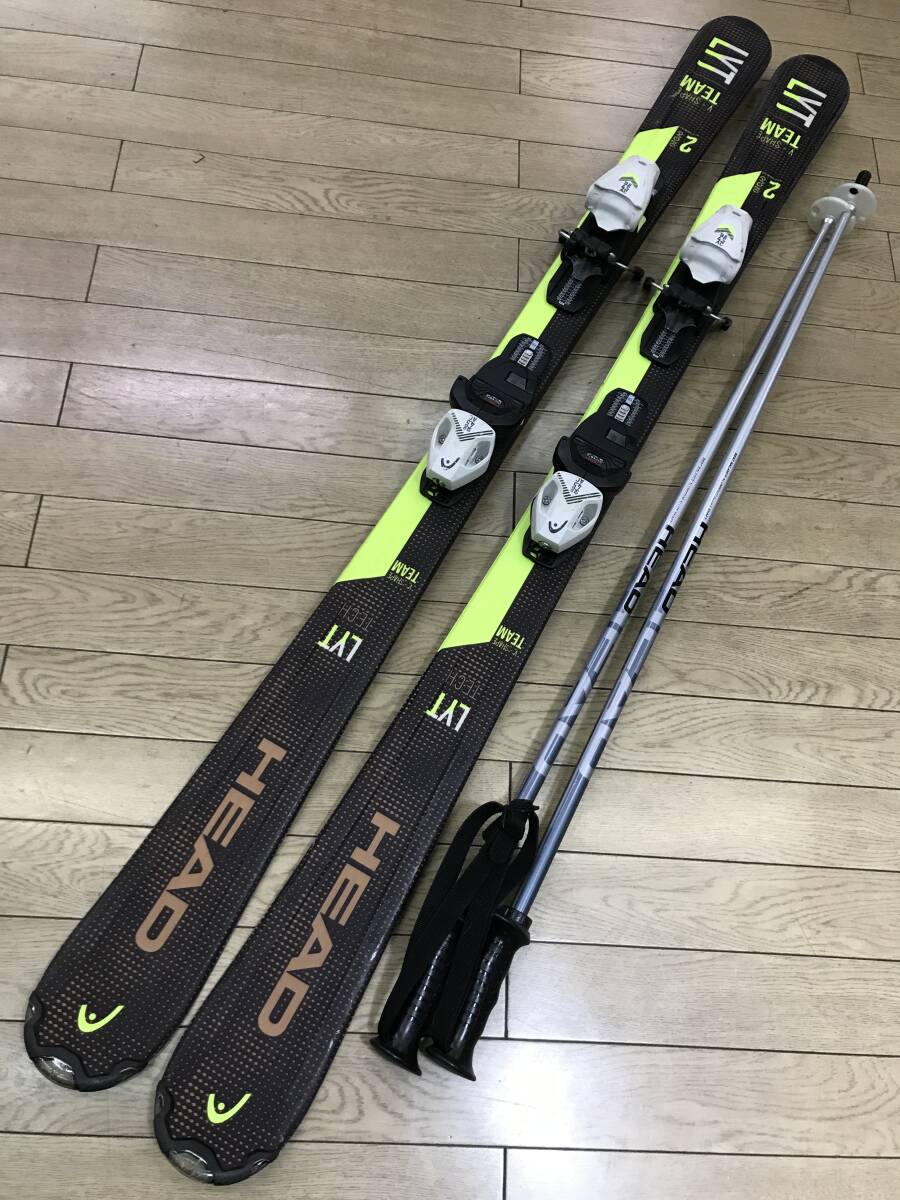 ☆★☆2026スタートセール!ジュニアスキー3点セット HEAD V-SHAPE TEAM 137cm /BIND HEAD SLR4.5C /ポール ヘッド105cm ☆★☆拍卖