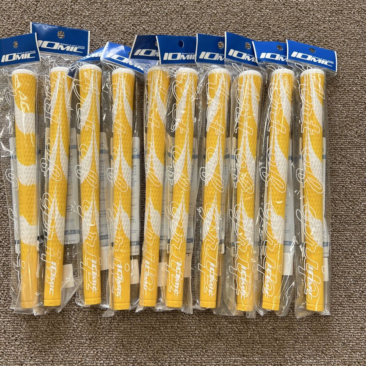 IOMIC (イオミック) オーパス3 10本 イエロー/ホワイト ゴルフグリップ Sticky Opus3 バックライン有 Art Grip Series 拍卖