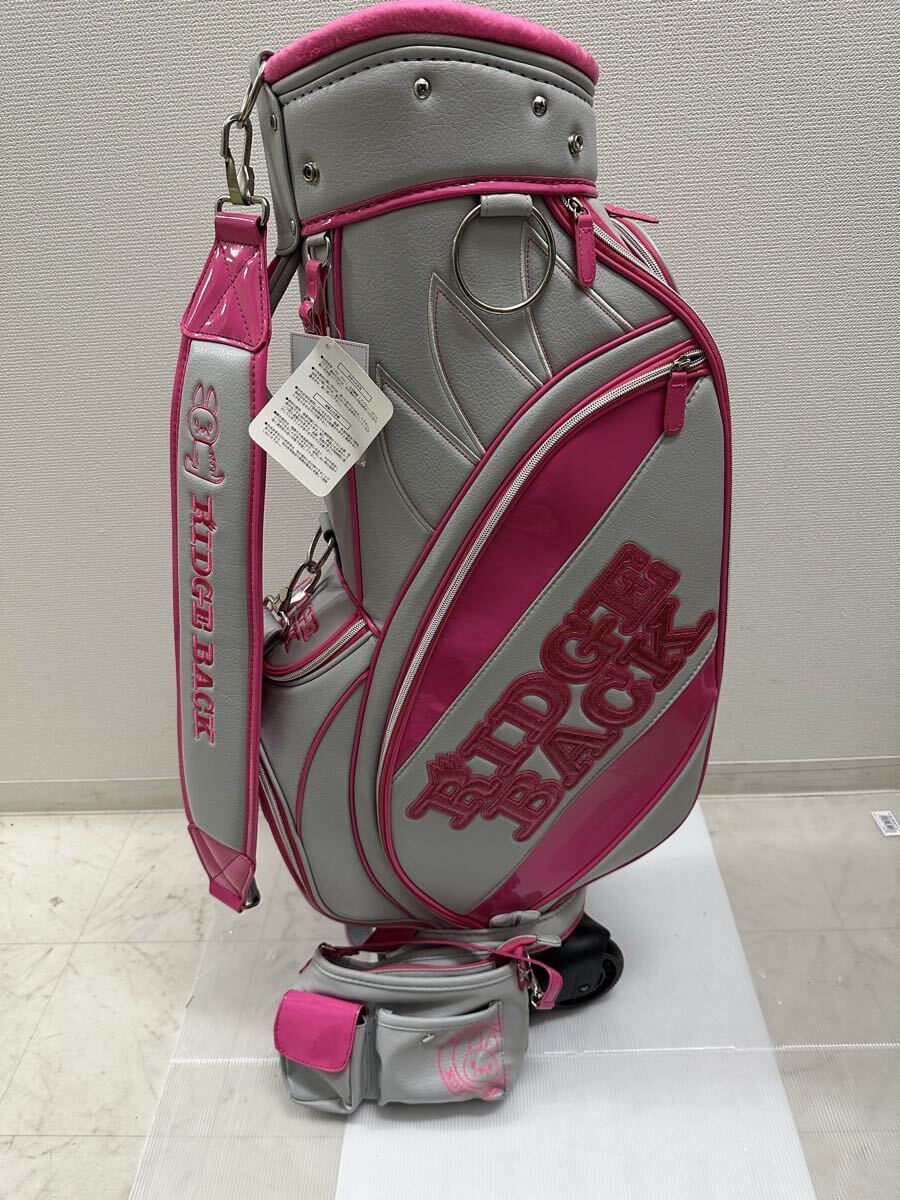 未使用品 キャスター付き RIDGE BACK ゴルフ キャディーバッグ ピンク拍卖