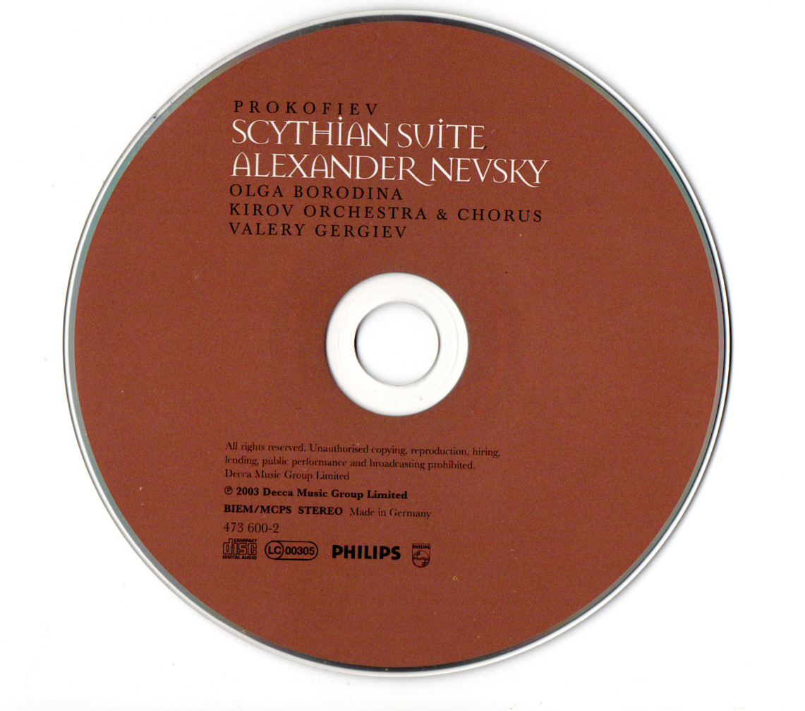 送料無料 CD ゲルギエフ プロコフィエフ スキタイ組曲「アラーとロリー」 アレクサンドル・ネフスキー キーロフ歌劇場管弦楽団拍卖