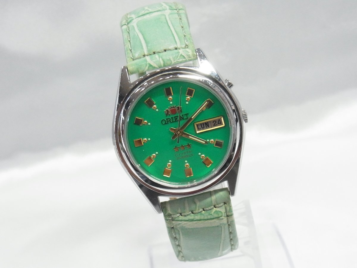 1円~【稼働】オリエント ORIENT スリースター EM6Q-C0 21石 Cal.46943 フォーマルウォッチ ボーイズ 腕時計 オートマチック 3針 デイデイ拍卖