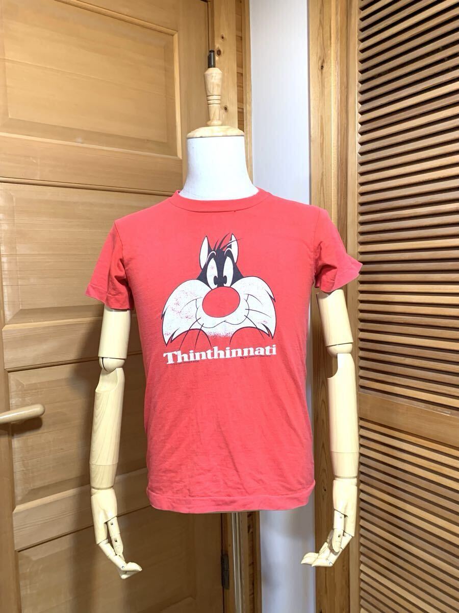 古着 90s LOONEY TUNES Sylvester シルベスター キャット Tシャツ拍卖