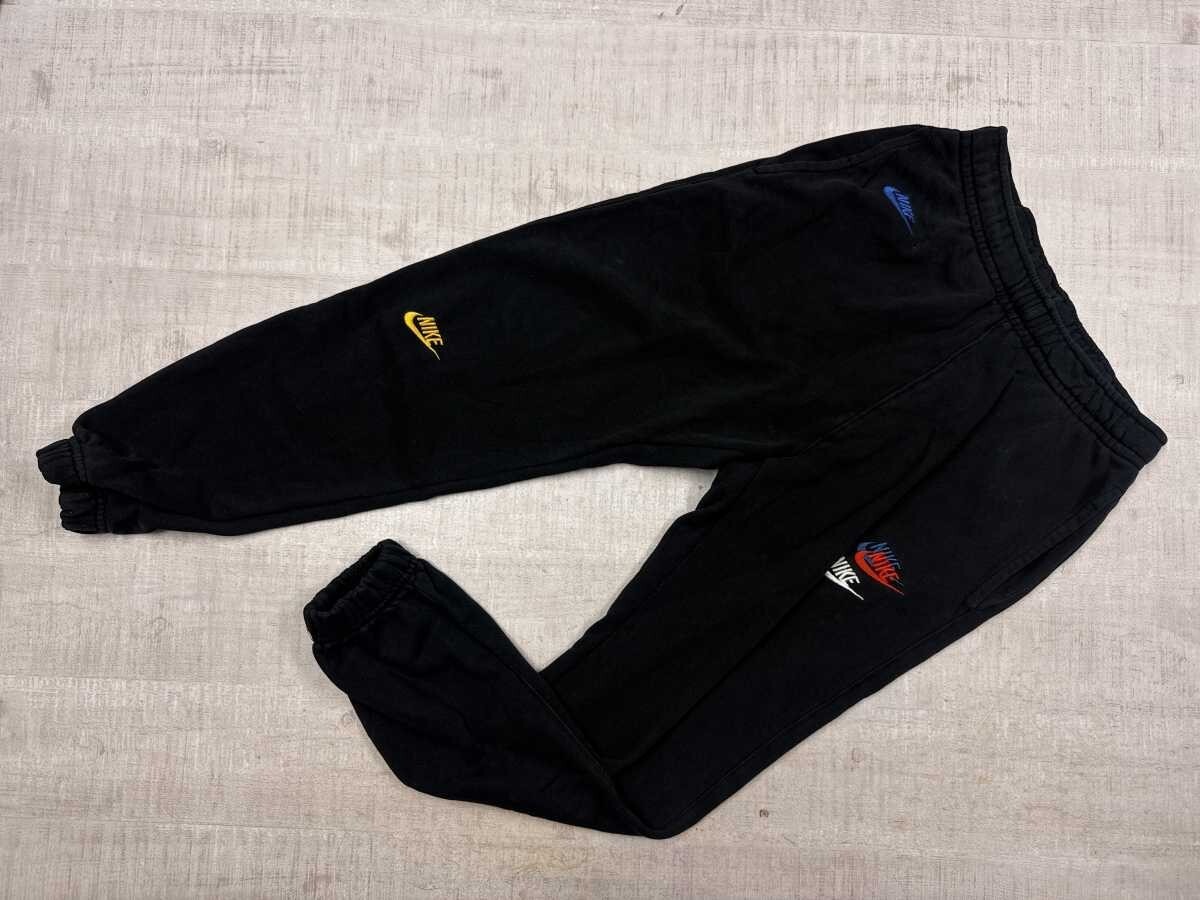 ナイキ NIKE スポーツ ストリート デザイン ロゴ刺繍 イージー スウェット ジョガー パンツ ボトムス メンズ コットン混合 S 黒拍卖