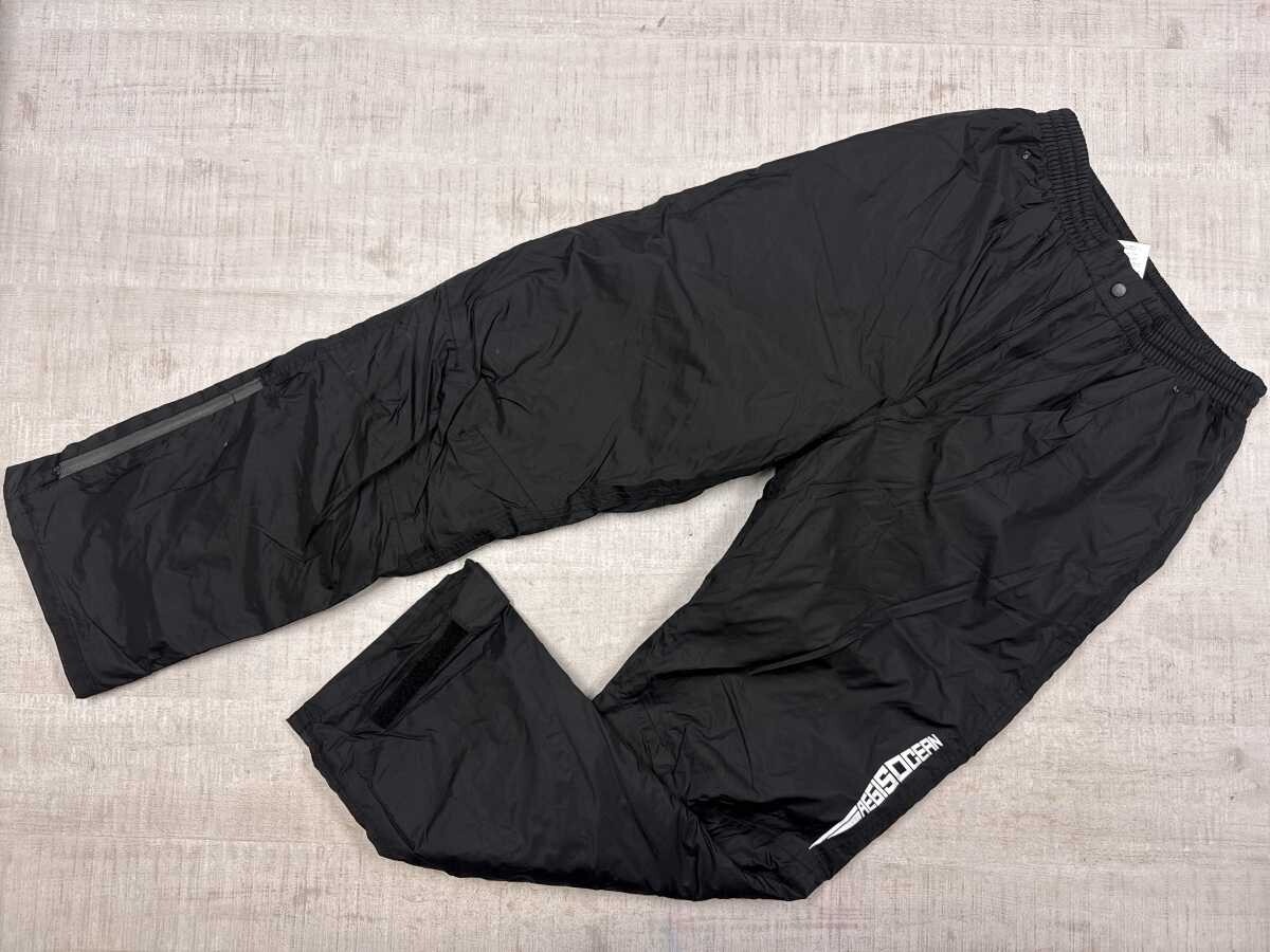 イージスオーシャン AEGIS OCEAN ワークマン アウトドア 釣り 防水 防寒 シャカシャカ イージー パンツ ボトムス メンズ ナイロン100% M 黒拍卖