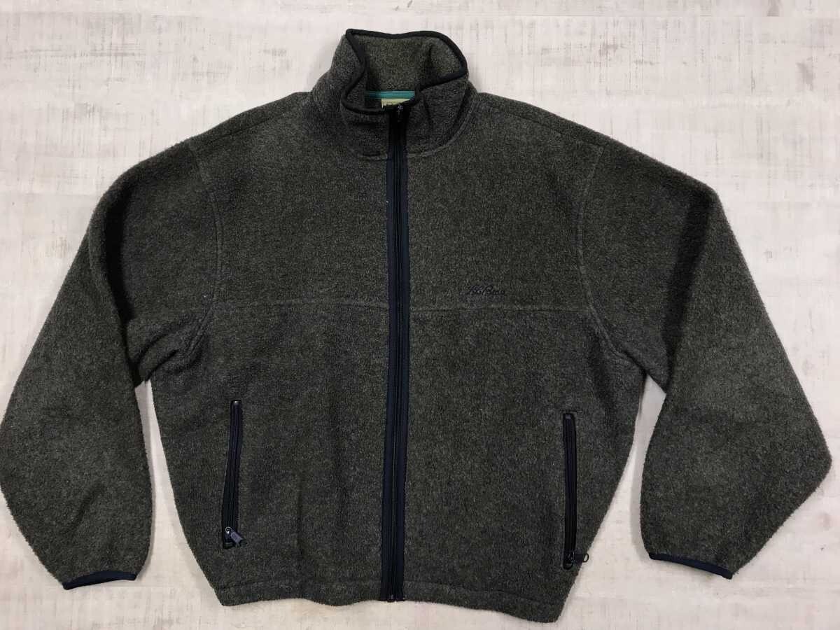 エルエルビーン L.L.Bean アメカジ アウトドア スポーツ ロゴ 刺繍 パイピング ジップアップ フリース ジャケット メンズ チャコールグレー拍卖