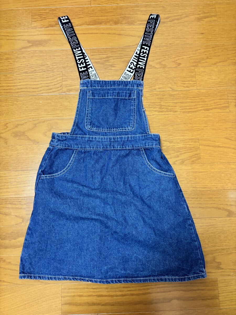 SHALKAR ビーボックス デニム サロペット スカート ジャンパースカート 150拍卖