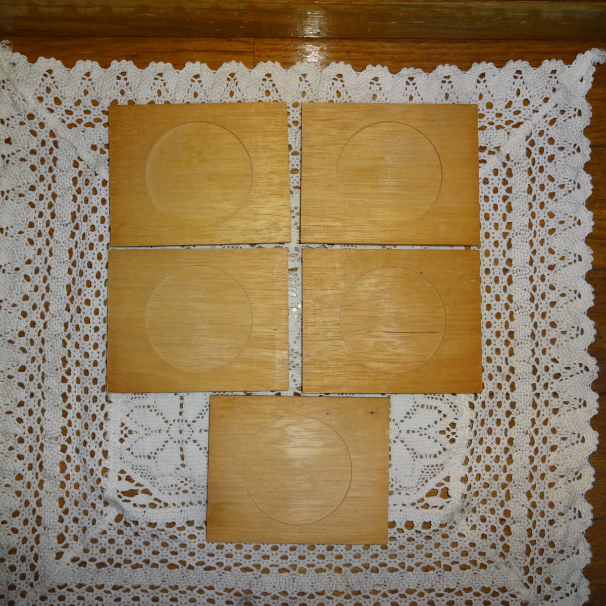 茶托 コースター 木製 10.5cm×8.5cm 天然木拍卖