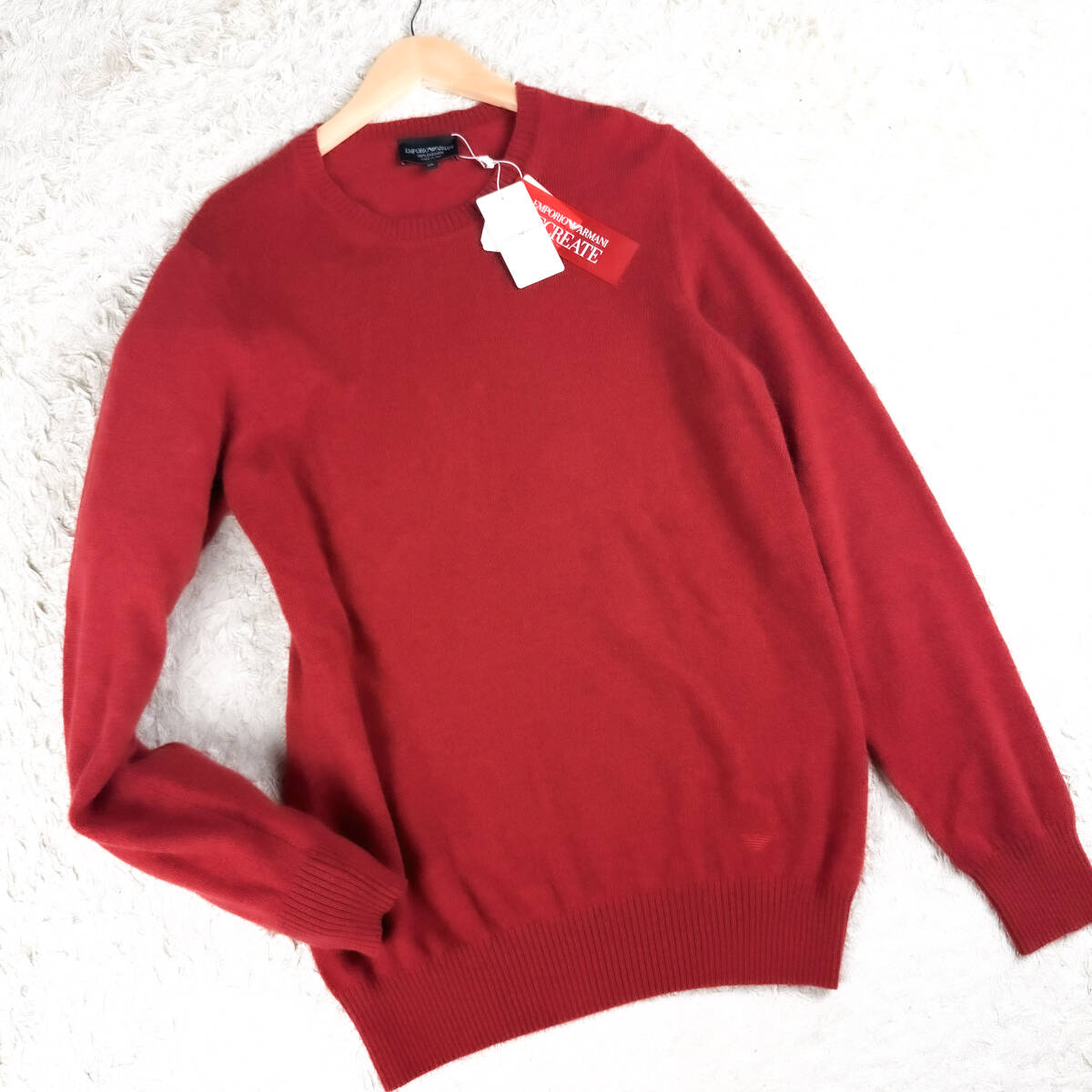 極美品カシミヤ100%EMPORIO ARMANIピュアカシミヤセーターXXL.3Lオーバーニットジャケット橙色オレンジ大きいサイズ エンポリオアルマーニ拍卖