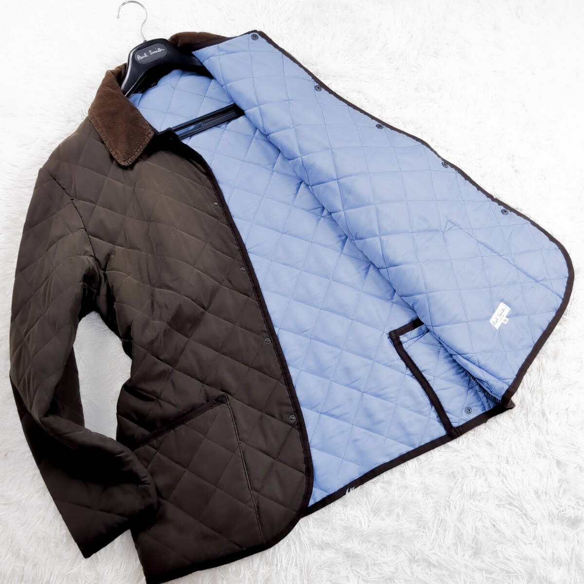 極暖美品PaulSmith London×MackintoshキルティングダウンコートXXL~XL.LLカーキ キルティングジャケット ポールスミス マッキントッシュ拍卖