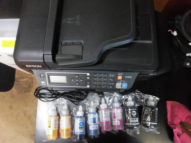◆EPSON 複合機 EW-M660FT ワンオーナー物 インク新品8本 取説保証書等あり 黒インク出なくなりまして現状ジャンク◆拍卖