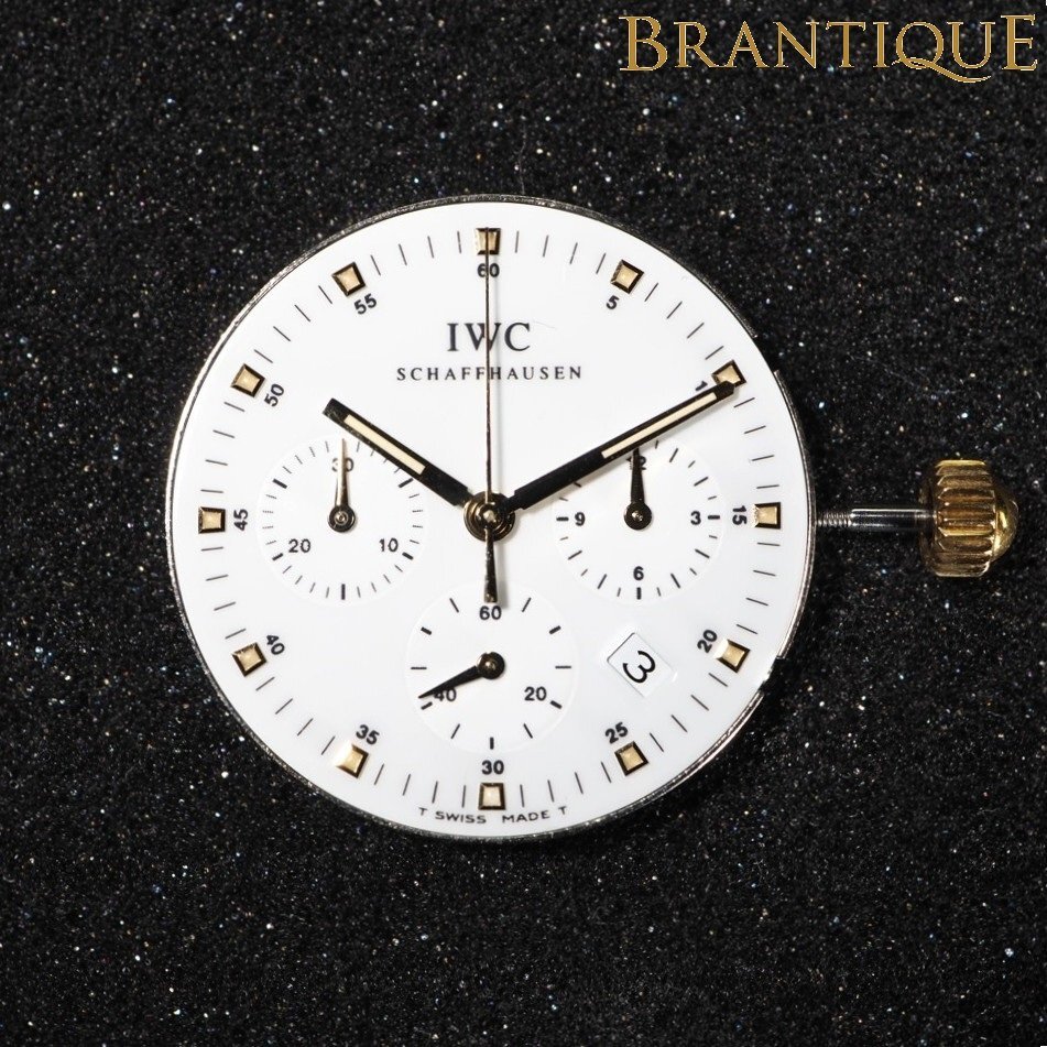◆動作品◆ IWC インターシャフハウゼン 文字盤 ムーブメント 機械 クロノグラフ QZ 電池交換済み 動作品 腕時計 パーツ 「27665」拍卖