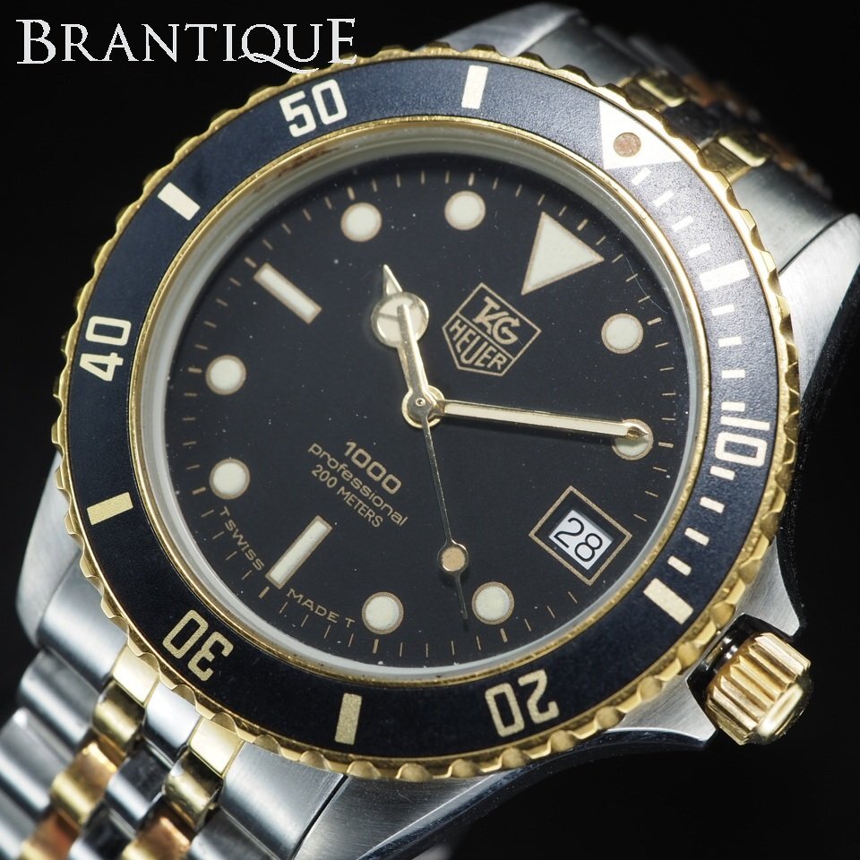 【ジャンク】 ■1円~■ TAG HEUER タグホイヤー 1000シリーズ GP/SS QZ 980.020B 回転ベゼル USED ジャンク メンズ 腕時計 「27882」拍卖