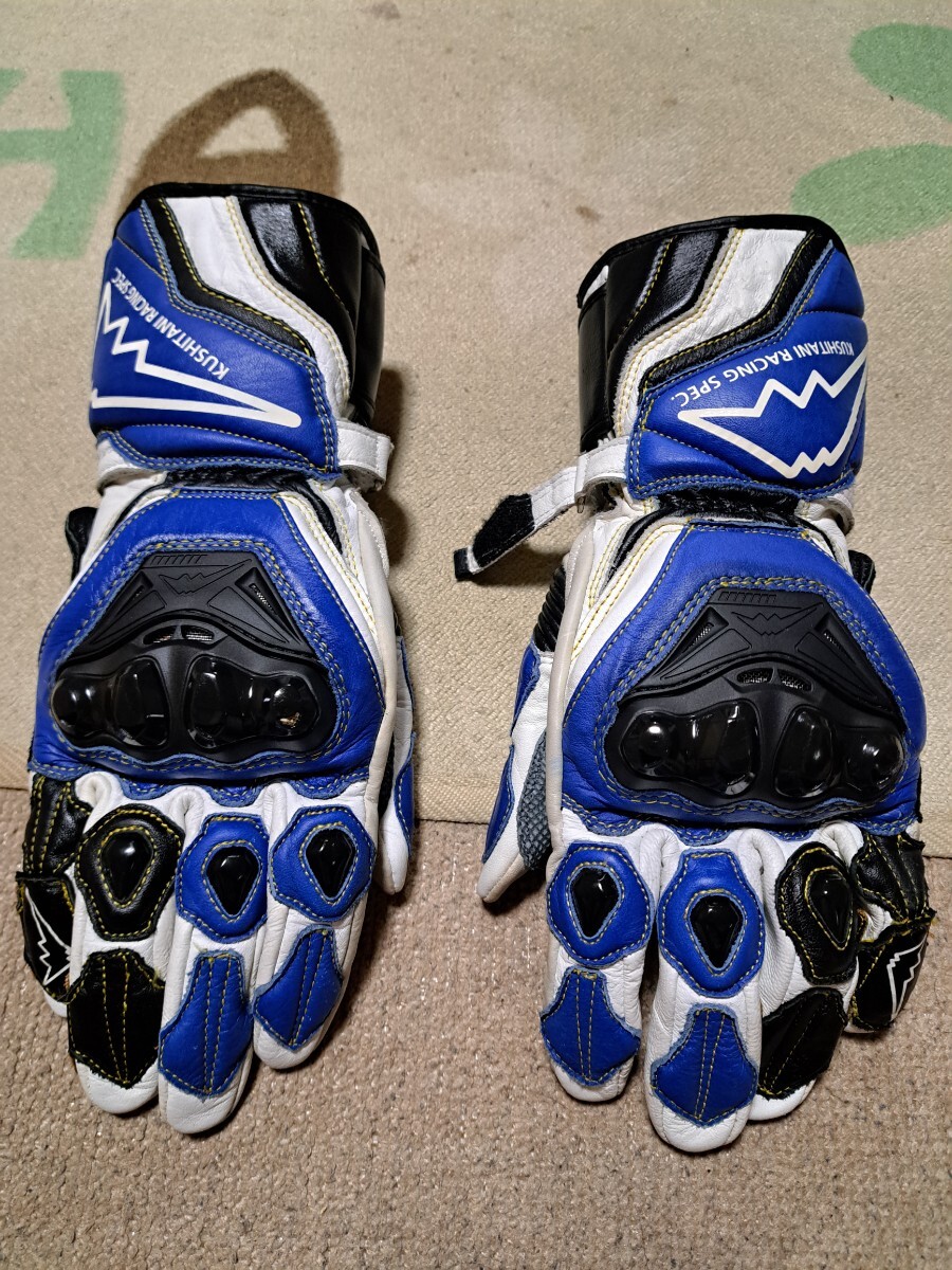 KUSHITANI クシタニ レーシンググローブ GPV GLOVES 2 ブルー Size M 中古品拍卖