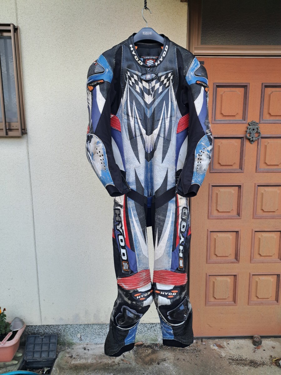 HYOD ヒョウドウ MFJ公認 レーシングスーツ Size LLW 中古品 ツナギ D3O拍卖
