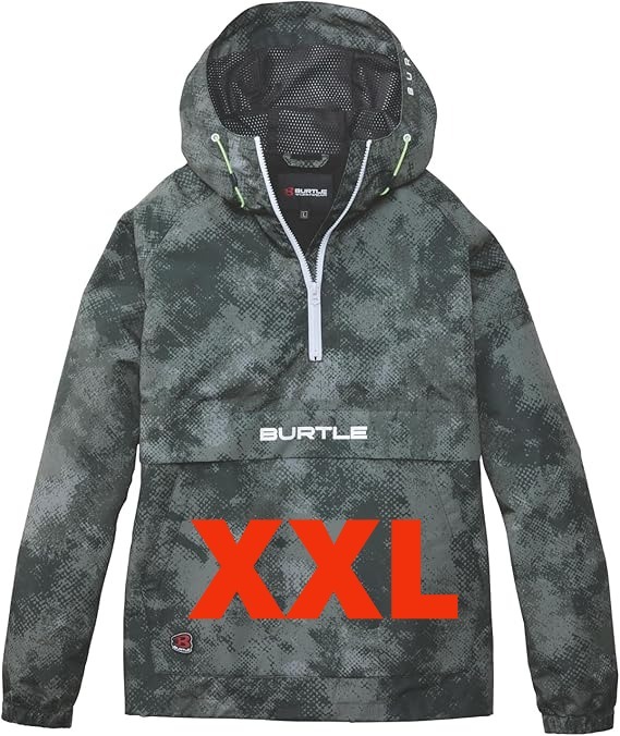 2025最新【バートル】 XXL(3L) デジタルグレー 防風アノラックパーカ 4054 BURTLE アウトドア おしゃれ 防寒 防風 はっ水拍卖