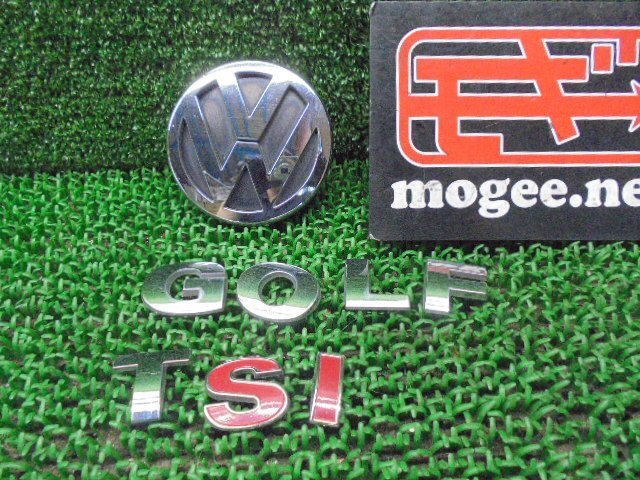 7EF4702EH2-1 ) フォルクスワーゲン ゴルフ ABA-1KCAV 右ハンドル 純正リアエンブレムセット拍卖