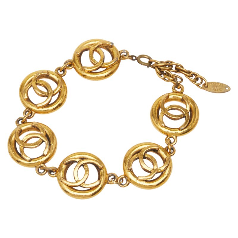 シャネル ココマーク ブレスレット ゴールド メッキ レディース CHANEL 【中古】拍卖