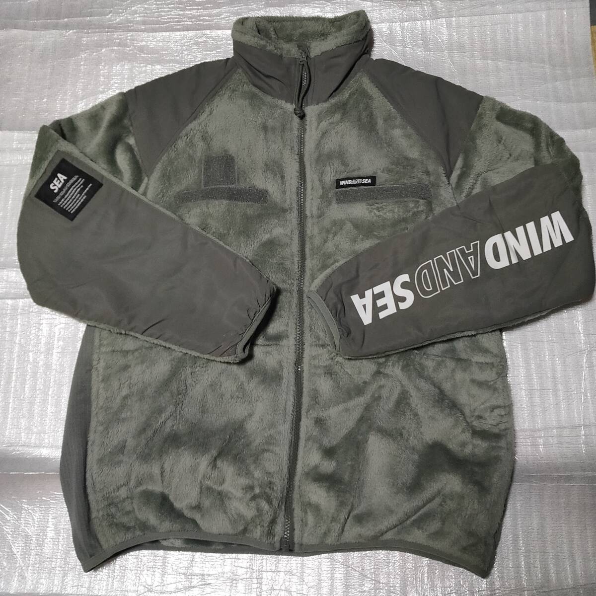 【週末クーポン1500円OFF】美品 WIND AND SEA WDSミリタリーフリースジャケット カーキ S WDS-19A-JK-01拍卖