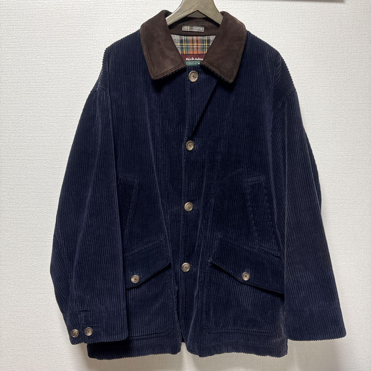 コーデュロイカバーオール NICKY ADAMS ネイビー拍卖