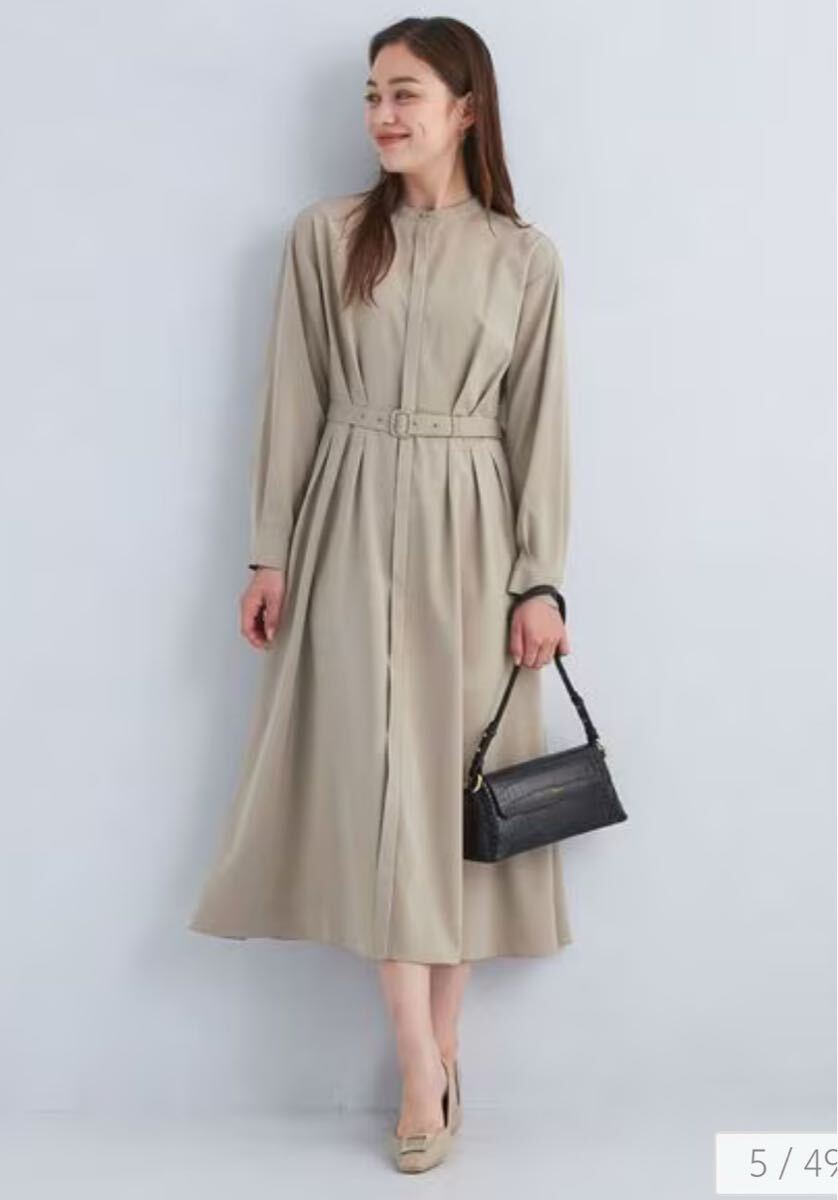 green label relaxing タックフレアーベルトワンピース 拍卖